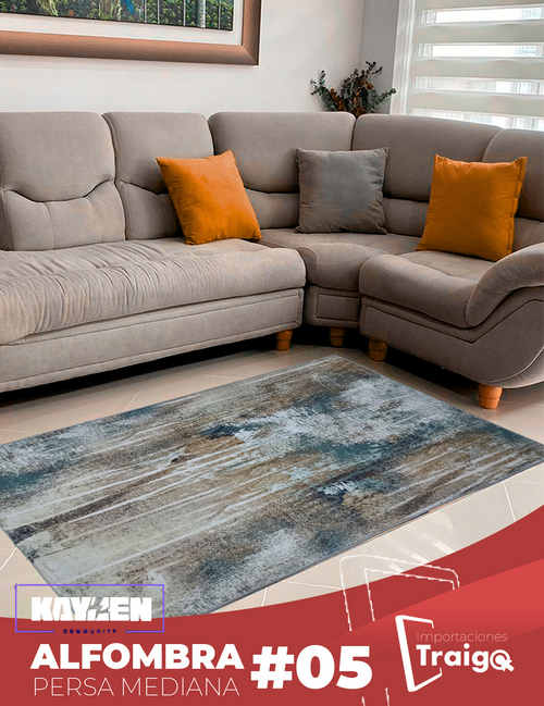 Alfombra Persa Mediana – Estilo Clásico, Suave y Elegante para Sala o Dormitorio 1mtx1.50mt