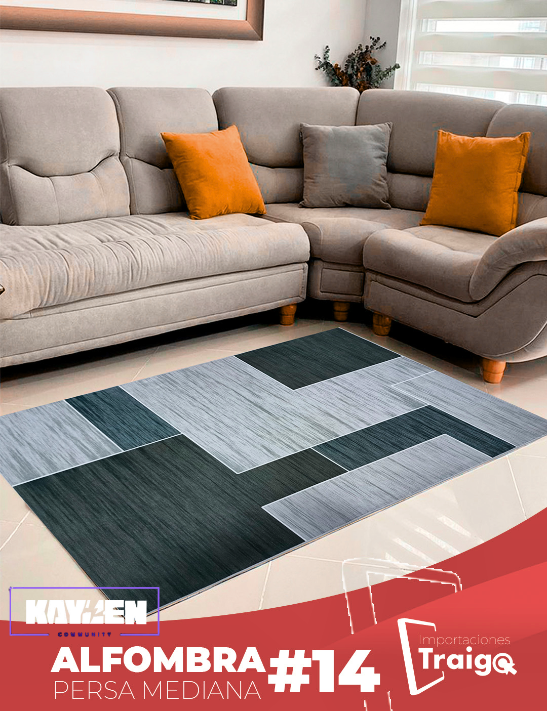Alfombra Persa Mediana – Estilo Clásico, Suave y Elegante para Sala o Dormitorio 1mtx1.50mt