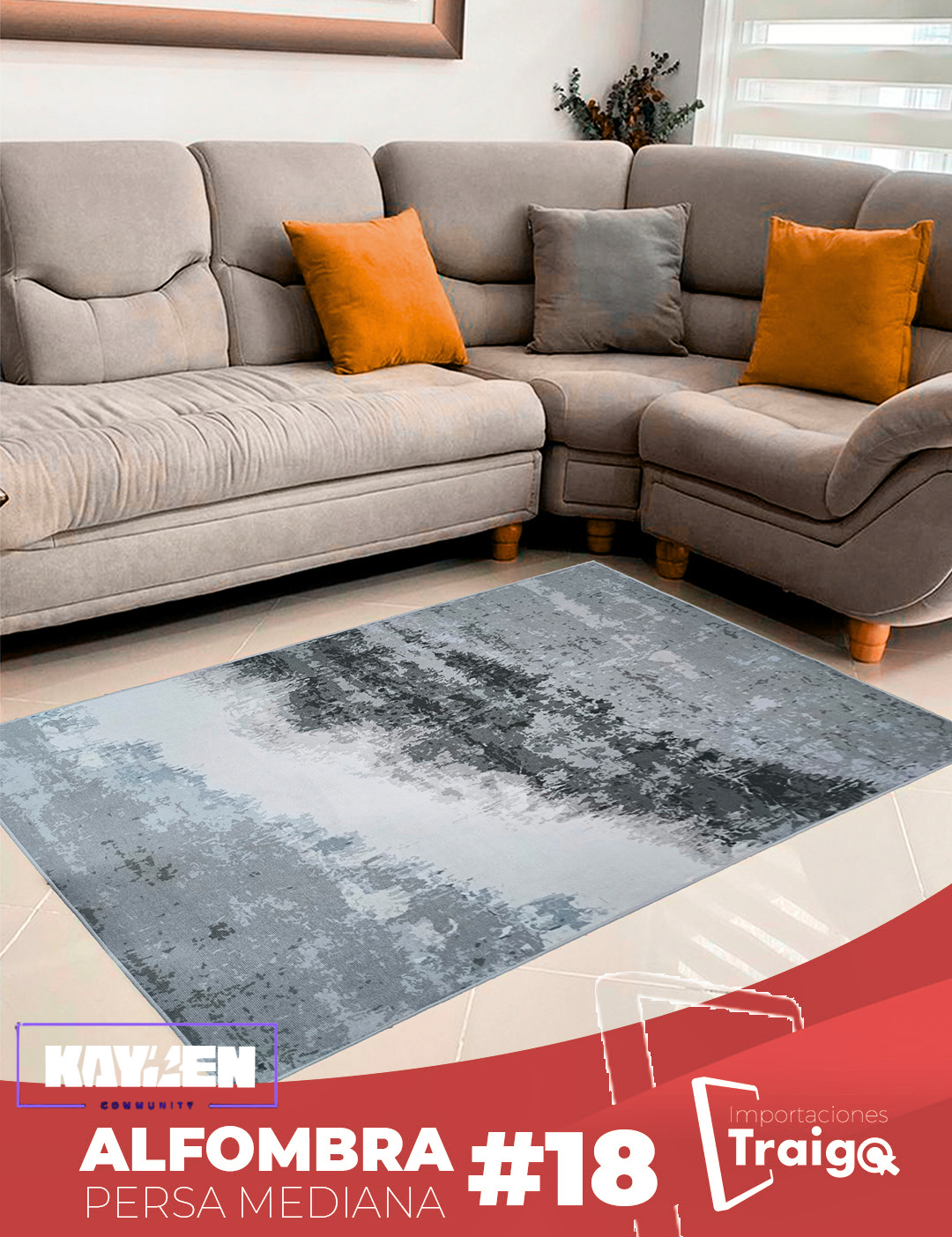 Alfombra Persa Mediana – Estilo Clásico, Suave y Elegante para Sala o Dormitorio 1mtx1.50mt