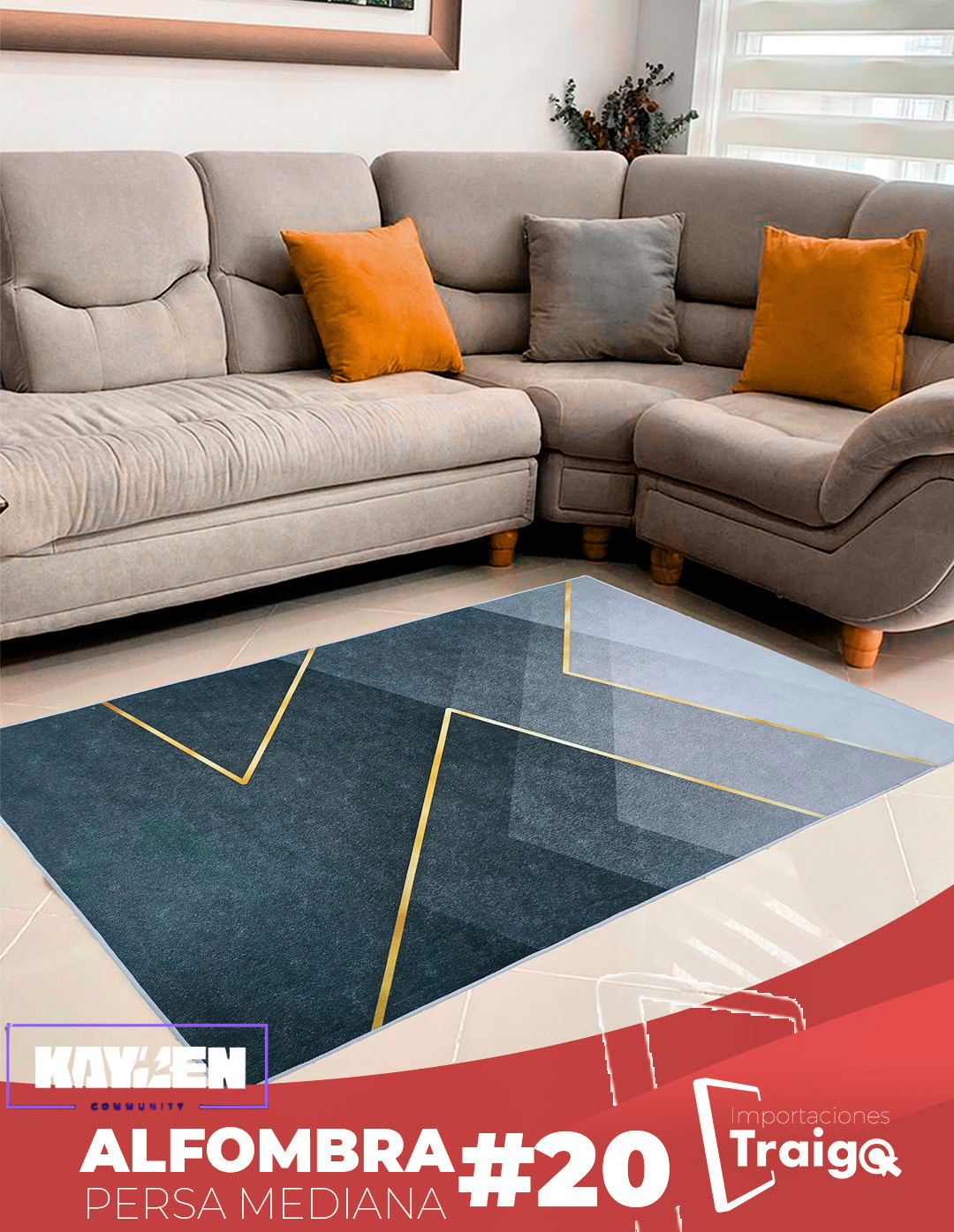 Alfombra Persa Mediana – Estilo Clásico, Suave y Elegante para Sala o Dormitorio 1mtx1.50mt