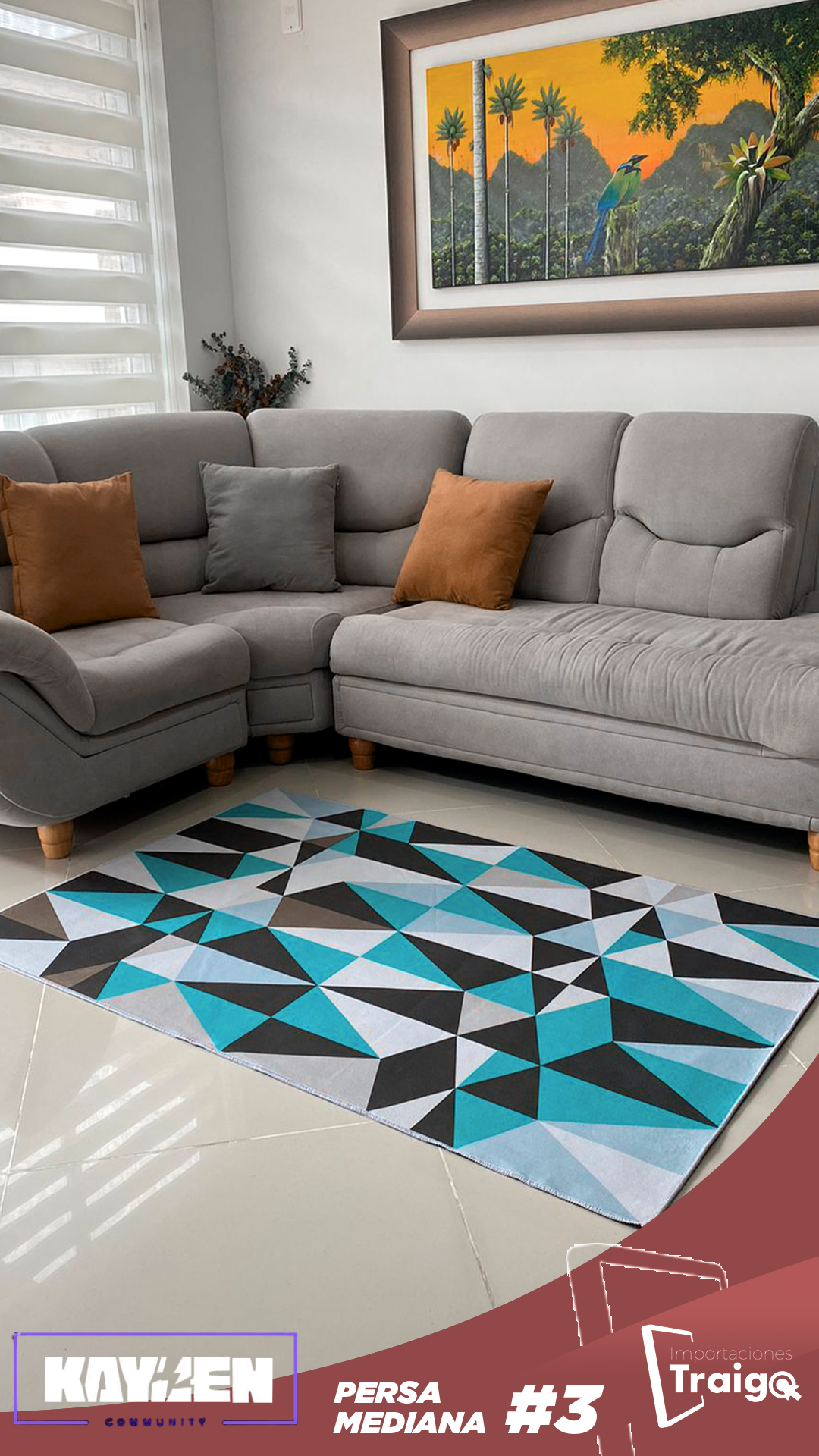 Alfombra Persa Mediana – Estilo Clásico, Suave y Elegante para Sala o Dormitorio 1mtx1.50mt